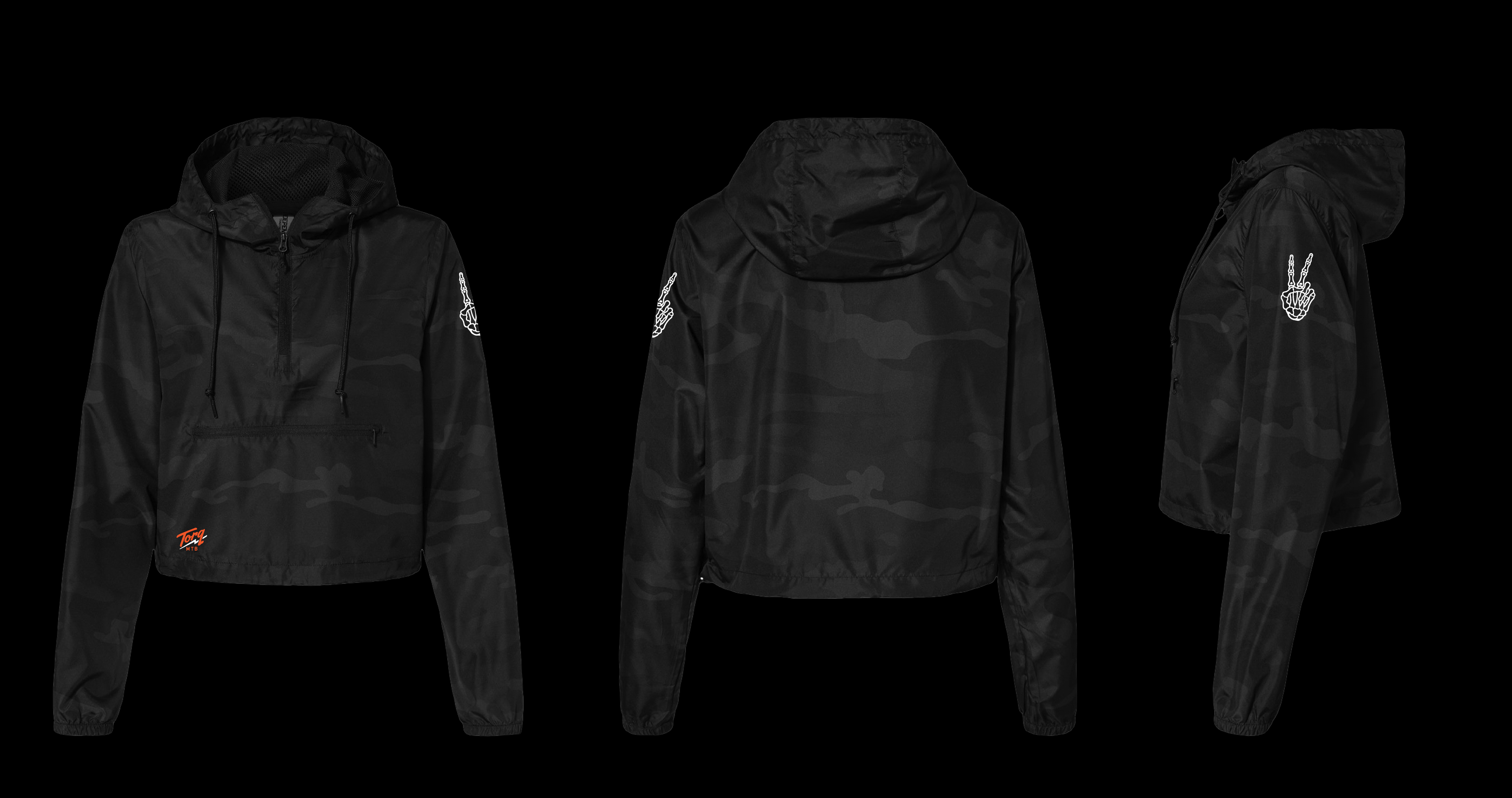 BLKND ⚡ Women's "Peace" Crop Anorak Windbreaker