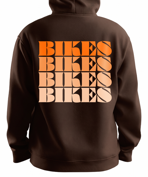 Torq MTB BikesBikesBikes Pullover Hoodie shown with front design and comfortable fit, ideal for cycling enthusiasts.