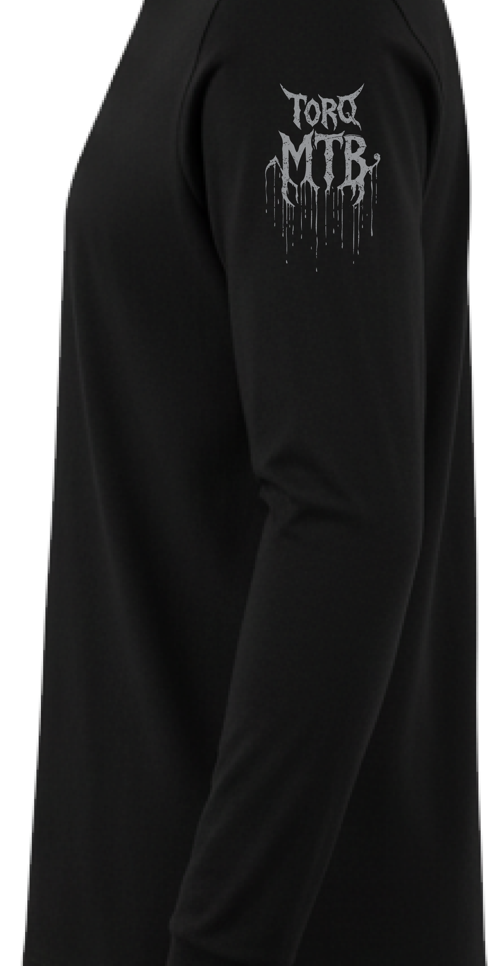 Long-sleeve MTB jersey by Torq MTB featuring "Ride, Destroy, Repeat" slogan, designed for mountain biking performance.