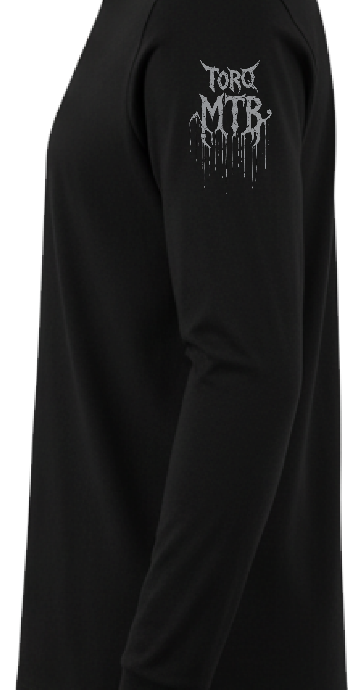 Long-sleeve MTB jersey by Torq MTB featuring "Ride, Destroy, Repeat" slogan, designed for mountain biking performance.