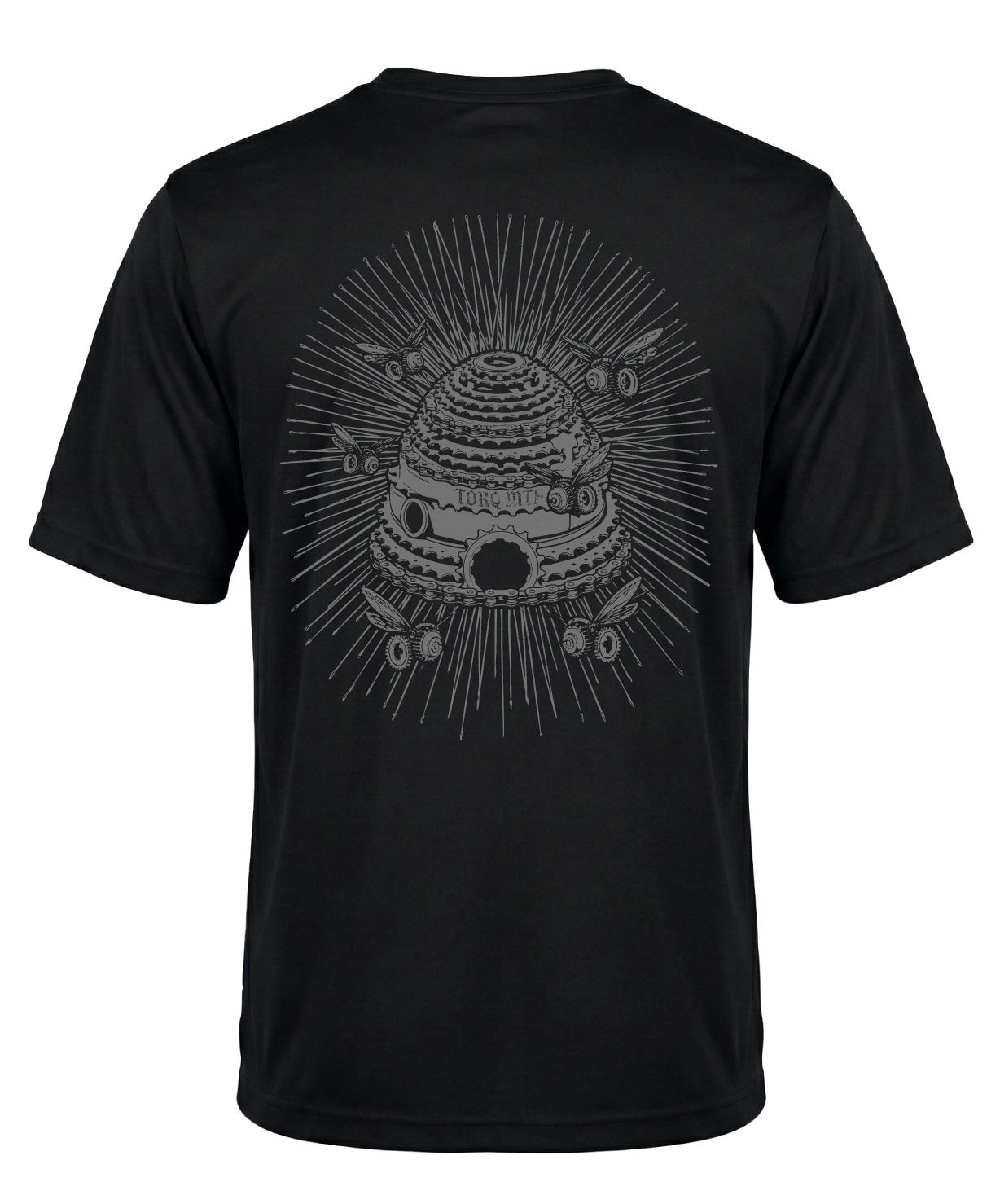 MTB Utah Hive graphic tech jersey by Torq MTB Apparel featuring vibrant hive and mountain design on lightweight cycling jersey