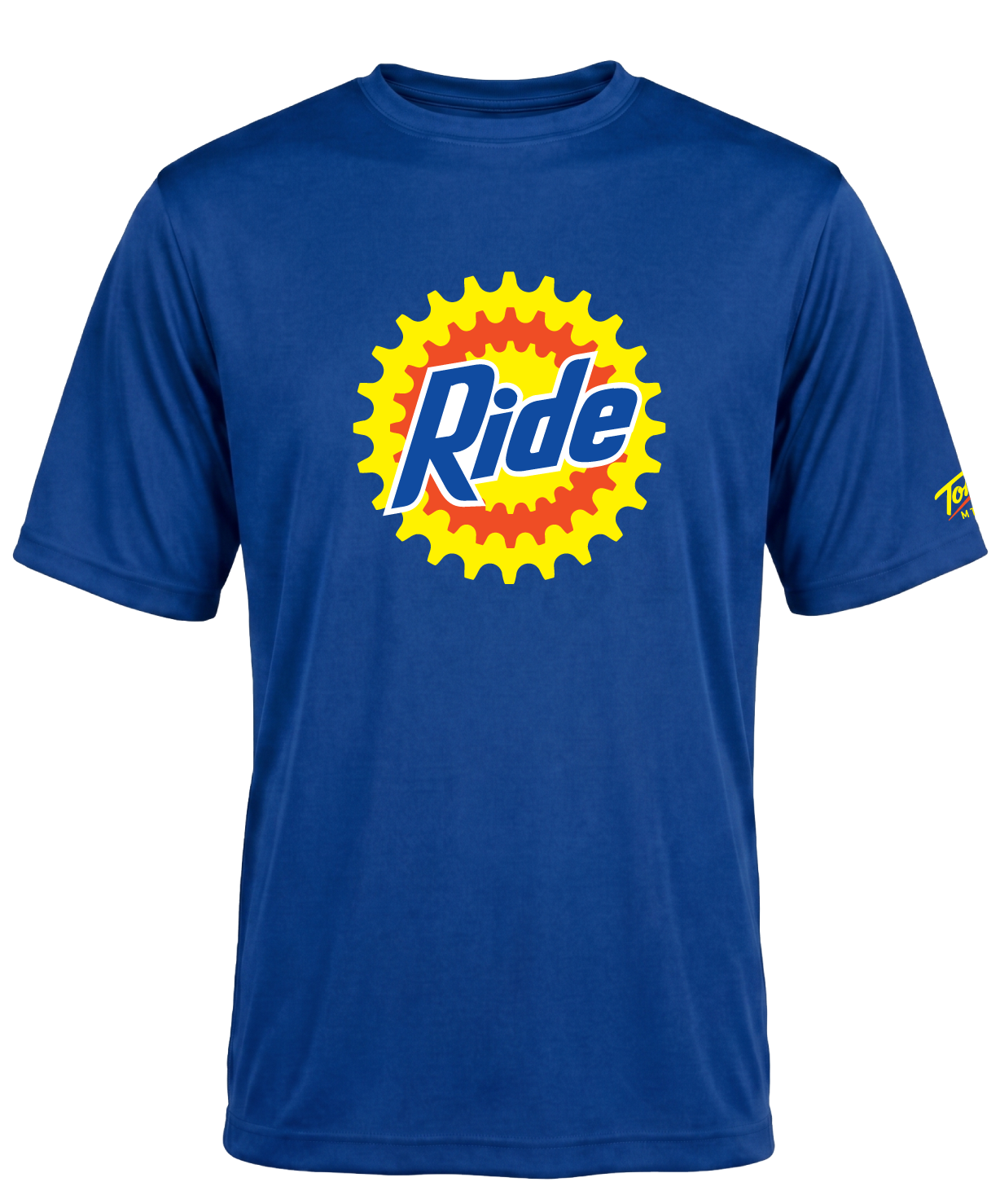 Front view of a Ride Short Sleeve T-Shirt by Torq MTB Apparel, featuring a casual fit and MTB-inspired graphic design.