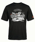 Torq MTB Rush Trail T-shirt in front view, showcasing the lightweight, moisture-wicking fabric and trail-inspired design.