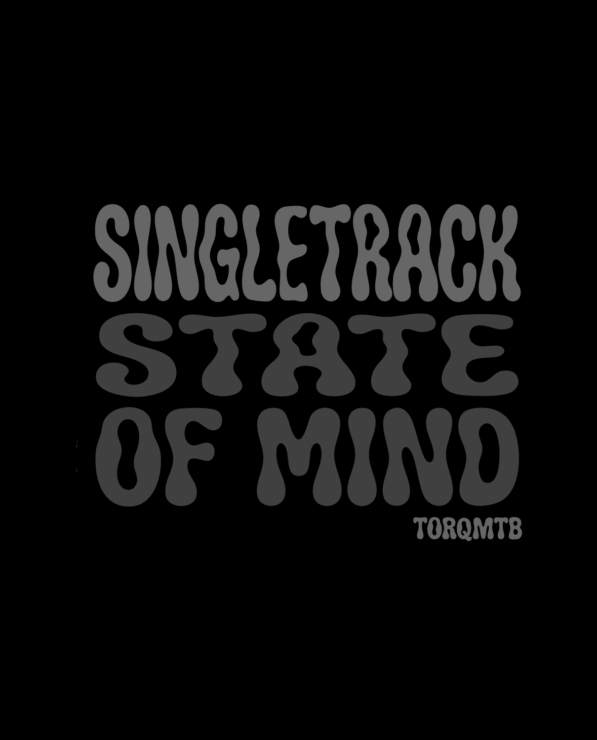 Torq MTB Apparel Singletrack State of Mind short sleeve T-shirt with mountain biking graphic and logo on white fabric.