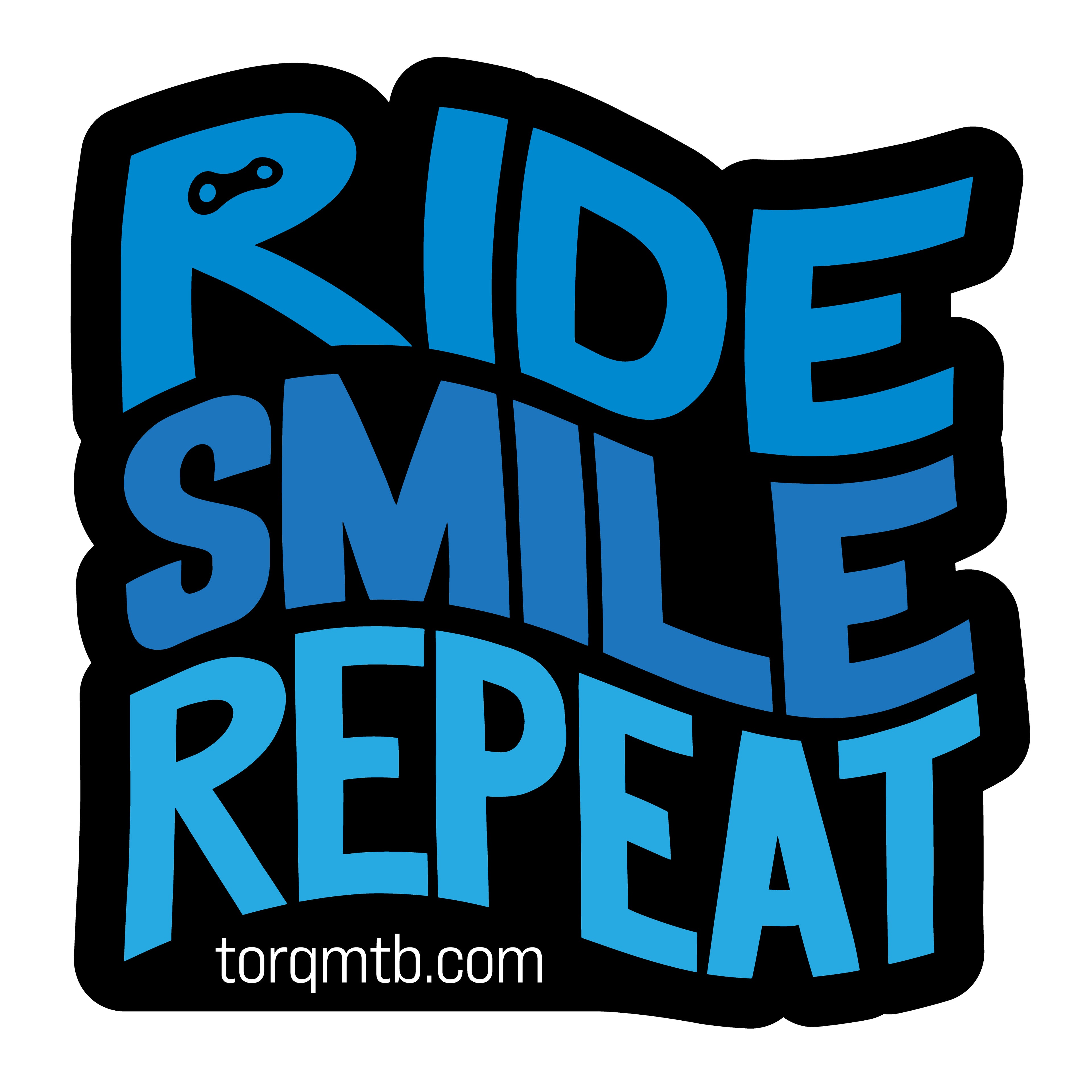 Ride, Smile, Repeat Sticker