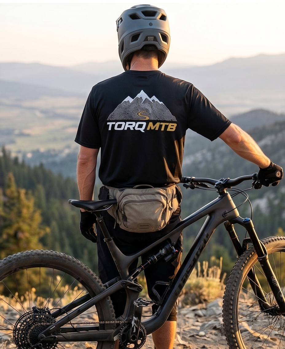 Topo The World graphic tech jersey by Torq MTB Apparel featuring a colorful map design on lightweight, breathable cycling jersey.